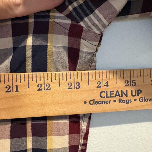 J Crew Shirt Mens XL Navy Plaid Flex Classic Button Casual Preppy Academia - Picture 7 of 10